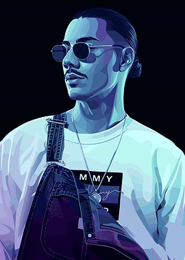 Apache 207 Digital Art Portrait