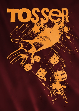 Grunge Dice Throwing Board Game Room Decor