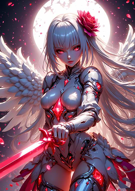 Anime Angel Warrior with Sword