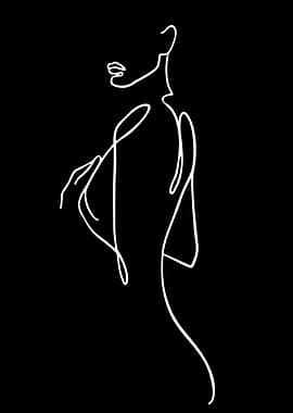 Minimalist Line Art of a Woman