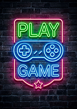Play Game Neon Sign