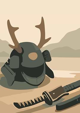 Samurai Helmet and Katana