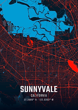 Sunnyvale California City Map