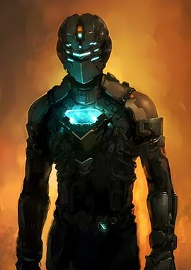 Isaac Clarke in Dead Space Armor