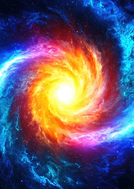 Vibrant Cosmic Swirl