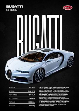Bugatti Chiron Poster