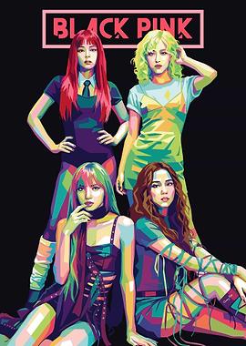 Blackpink Group Portrait WPAP Style