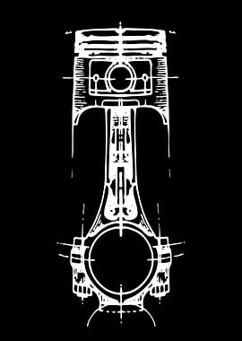 Piston and Connecting Rod Blueprint
