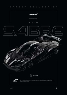 McLaren Sabre 2018 Car Poster