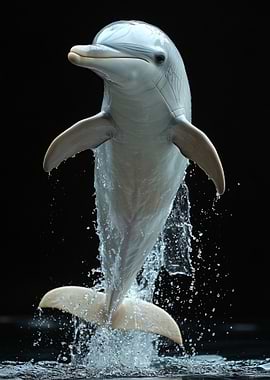 Dolphin leaping from water