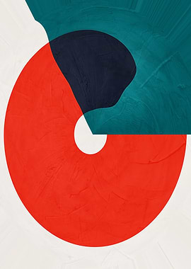 Abstract Geometric Shapes with Textured Overlays