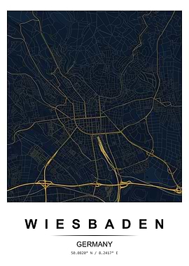 Wiesbaden City Map Poster