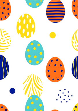 Colorful Easter Eggs Pattern