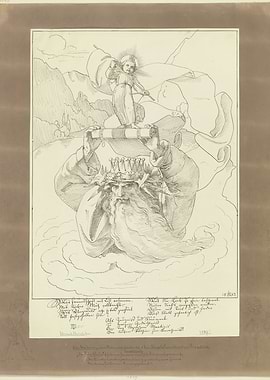 Allegorical Drawing of an Old King and a Child