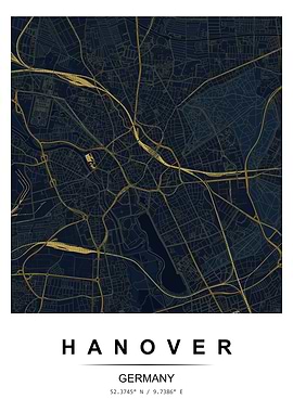 Hanover City Map Poster
