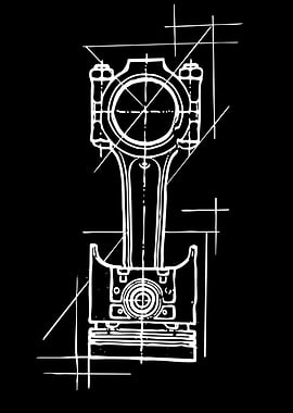 Piston Blueprint Sketch