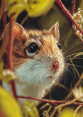 Detailed Rodent Illustration Garden Plants