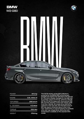 BMW M3 G80 Poster