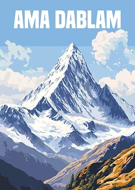 Ama Dablam Mountain Poster