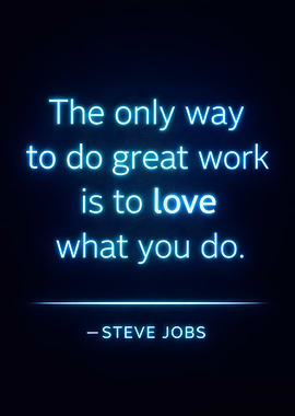 Steve Jobs quote about loving work