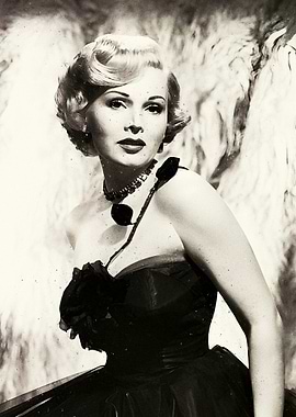 Actress Zsa Zsa Gabor in Formal Dress
