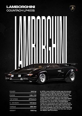 Lamborghini Countach LP400S Poster