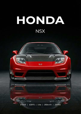 red Honda NSX Sports Car