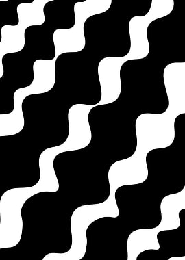Black and White Wavy Pattern