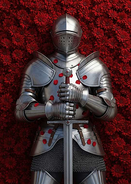Knight in Armor with Roses