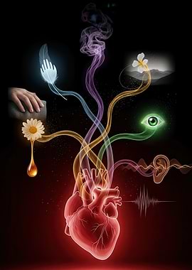 Heart and Senses Abstract Art