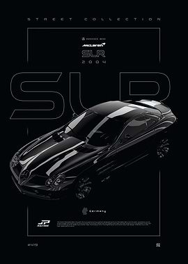 McLaren SLR 2004 Car Poster
