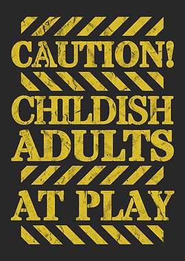 Board Game Room Caution Sign