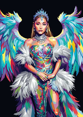 Ariana Grande Pop Art Portrait