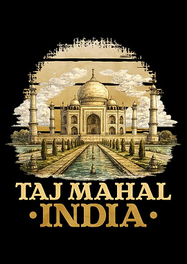 Taj Mahal India Illustration