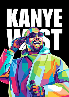 Kanye West Pop Art Portrait