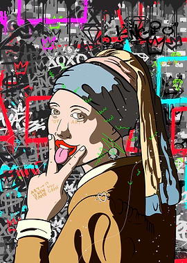 Graffiti Girl with Pearl Earring
