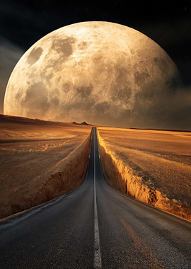 Surreal Road to a Giant Moon