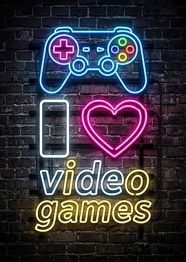 I Love Video Games Neon Sign