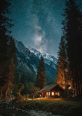 Cozy Cabin Under the Stars