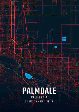 Palmdale California City Map