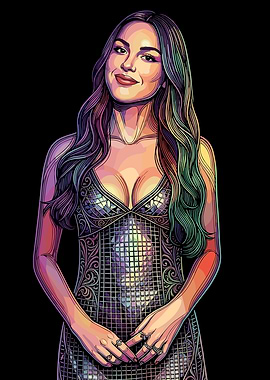 Olivia Rodrigo in a sequined dress