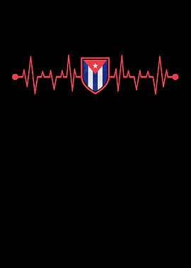 Cuban Flag Heartbeat