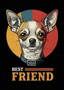 Chihuahua Best Friend Vintage Poster