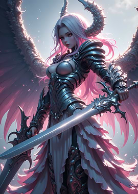 Fantasy Angel Warrior with Sword