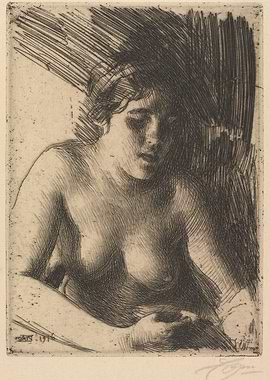 Nude Woman with Downcast Eyes