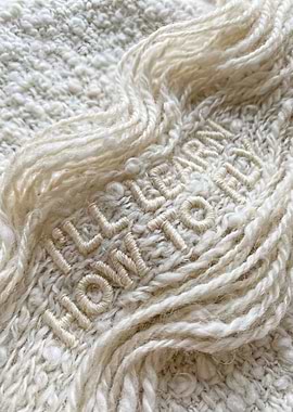 Embroidered Text on Textured Fabric