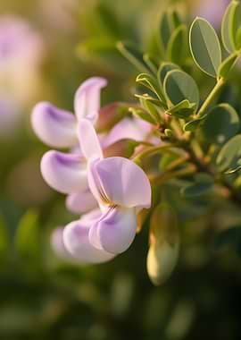 Close-up of Delicate Pink and Purple Flowers