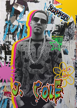 J. Cole Rapper Portrait