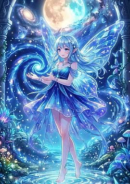 Blue Fairy in Cosmic Garden