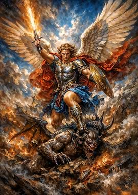 Archangel Michael Defeating Demon